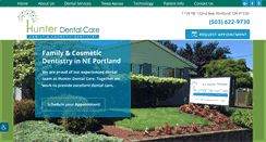 Desktop Screenshot of hunterdentalcare.com